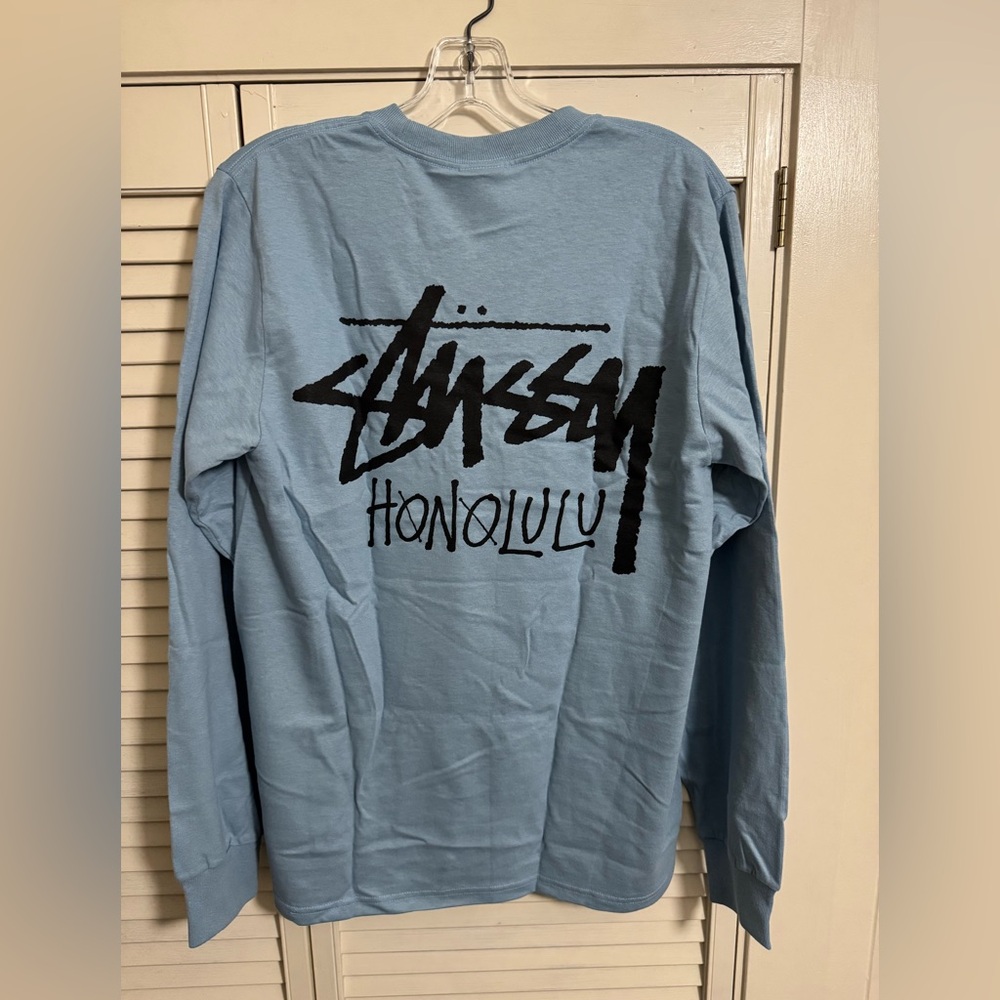 New Authentic Stussy Honolulu Chapter Slate long sleeve Shirt